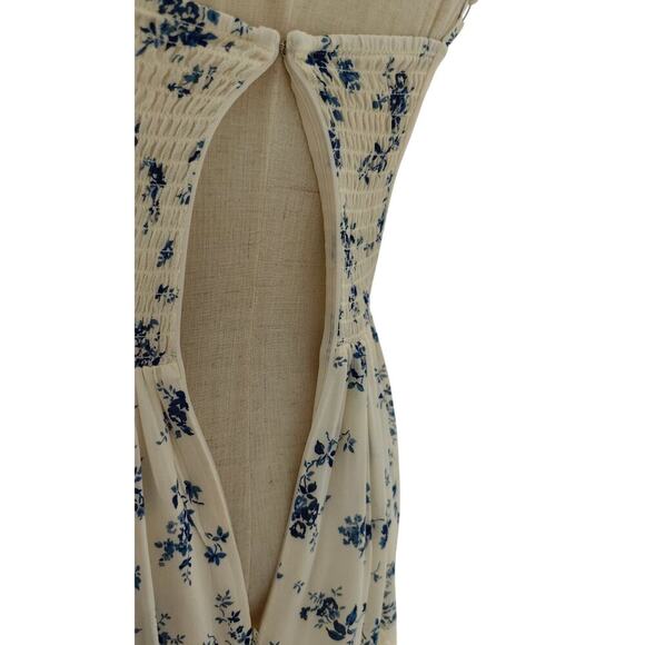 Reformation Dina Dress Orlaya Blue White Floral Size US 8 - Picture 8 of 11
